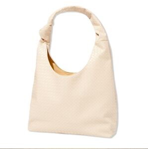 Elegant Cream Woven Women's Bag